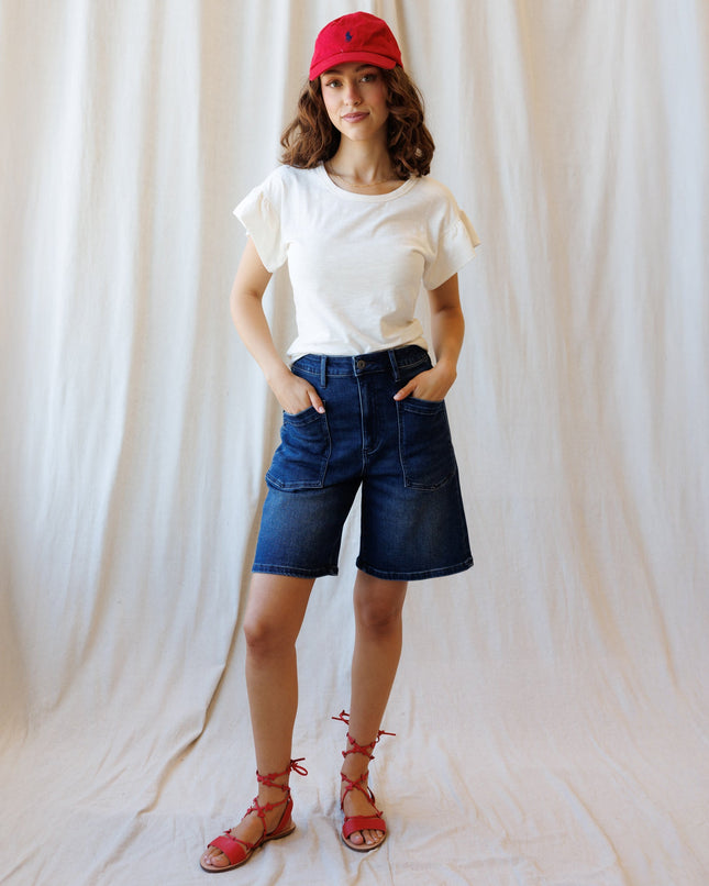 Cabana High-Waisted Denim Shorts - Final Sale