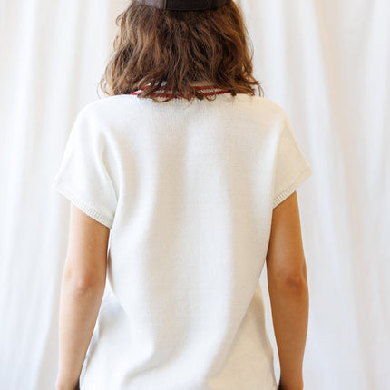 Atlantic Cotton V-Neck Knit Top