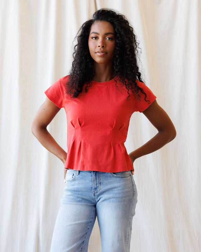 Pretty Sporty Cotton Pleated Tee