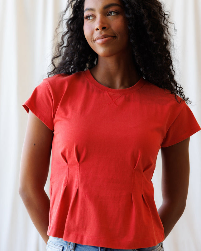 Pretty Sporty Cotton Pleated Tee
