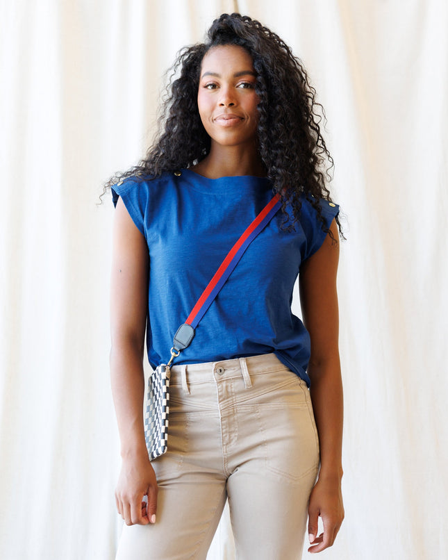 Bar Harbor Boat-Neck Cap-Sleeve Top
