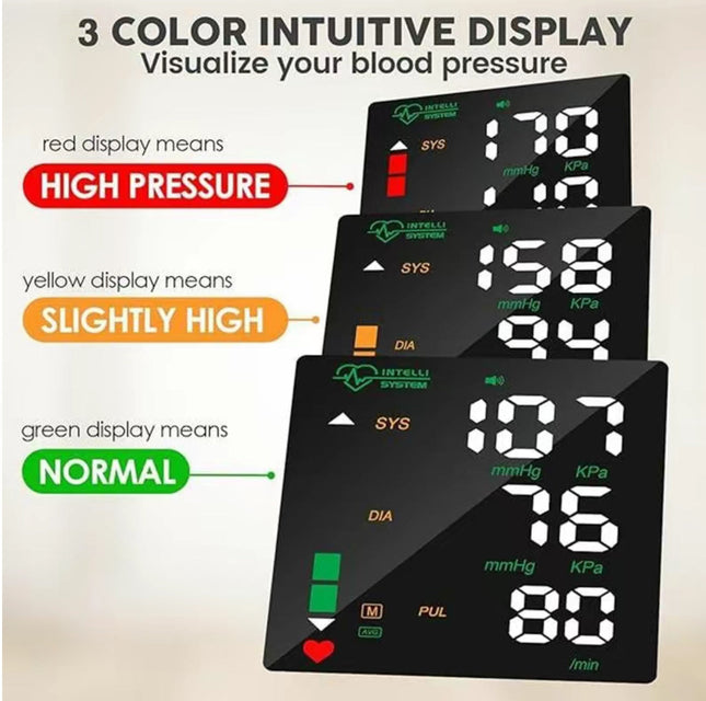 PulseTrack Wrist Monitor | Rechargeable Blood Pressure Monitor with LED Touch Screen
