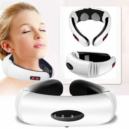 Electric Pulse Neck & Back Massager | Far Infrared Heating Cervical Pain Relief Device