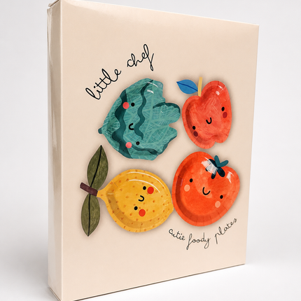 Little Chef Fruit-Shaped Dessert Plates — 12-Pack