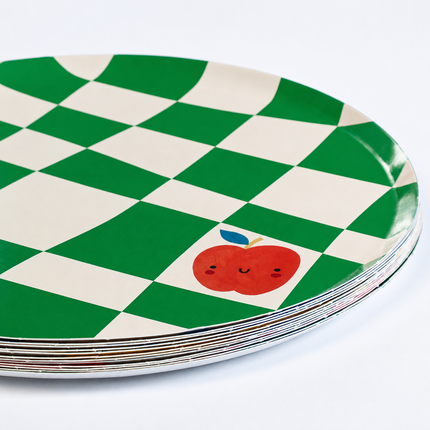 Little Chef Checkered Dinner Plates — 12-Pack