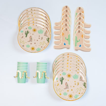 Western Party Tableware Set for 12 — 36 Pieces