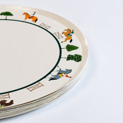 Equestrian Horse Dinner Plates — 9 Inch, 12-Pack
