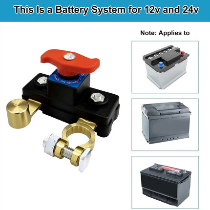 PowerSafe Battery Cut Switch | Vehicle Battery Disconnect for Cars, Boats & RVs