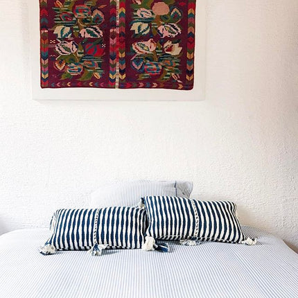 Antigua Pillow - Dark Teal Blue