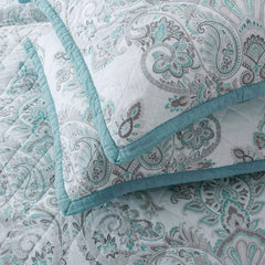 Kasentex 100% Cotton Summer Ultra Soft Floral Design 3 Piece Reversible Bedding Set, Room Decor, Graduation Gifts