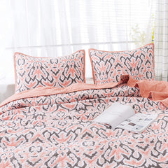 Kasentex 100% Cotton Summer Ultra Soft Floral Design 3 Piece Reversible Bedding Set, Room Decor, Graduation Gifts