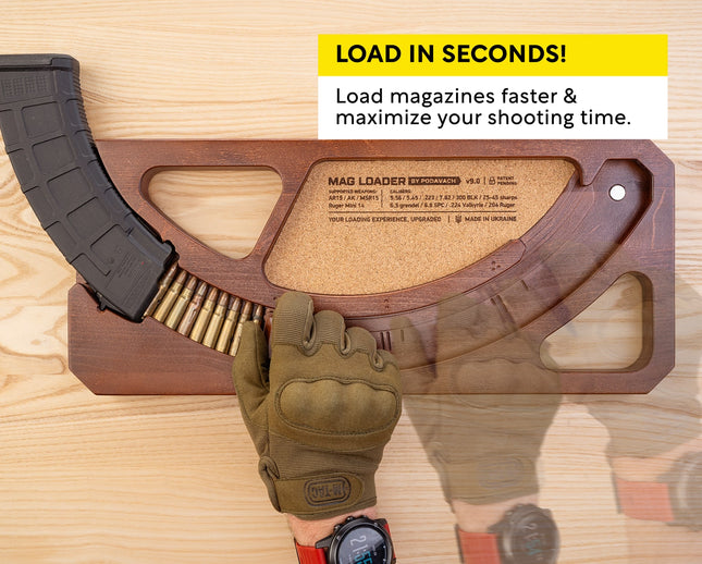 Podavach U-LOADER AK + AR15 Magazine Speed Loader
