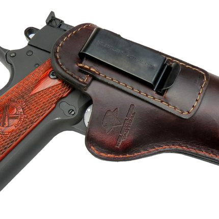 The Defender Leather IWB Holster - Fits All 1911 Style Handguns - Lifetime Warranty - Made in USA