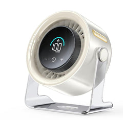 TurboCool Desk Fan | 100-Speed Rechargeable Fan with Digital Display & 4000mAh Battery