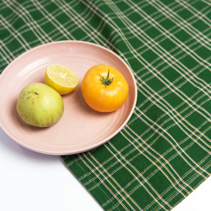 Chiapas Plaid Forest Green Table Runner