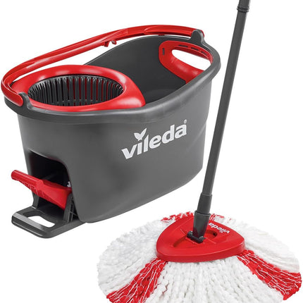 Vileda Turbo 2in1 Spin Mop & Bucket Set – 130cm Extendable Handle