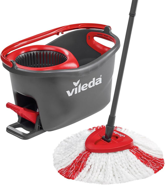 Vileda Turbo 2in1 Spin Mop & Bucket Set – 130cm Extendable Handle