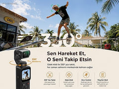 4K Vlog Camera with 330° AI Tracking & Selfie Lens