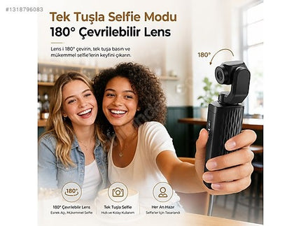 4K Vlog Camera with 330° AI Tracking & Selfie Lens
