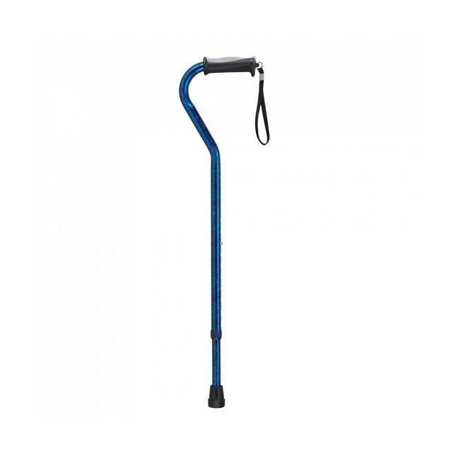 Drive Medical Adjustable Height Offset Handle Cane with Gel Hand Grip