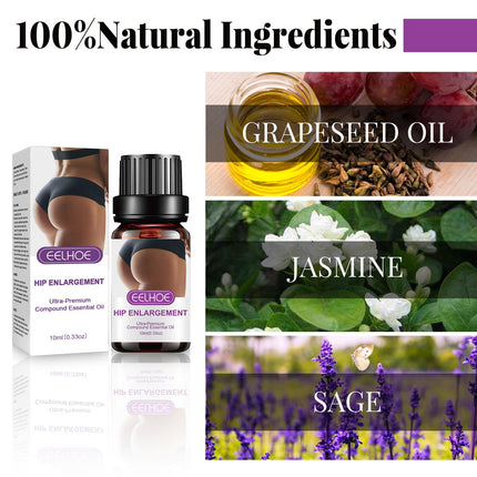 Butt Lift Firming Essential Oil | Body Shaping Massage Oil with Grapeseed & Natural Extracts