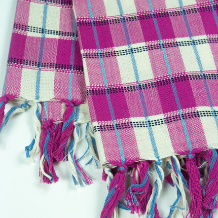 San Andres Gingham Pink & White Kitchen Towel