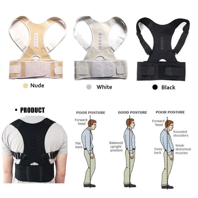 Aptoco Magnetic Posture Corrector Brace | Back & Shoulder Support for Men & Women