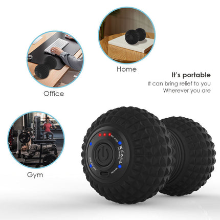 Peanut Electric Vibrating Massage Roller | Rechargeable Myofascial Release Ball for Muscle Recovery