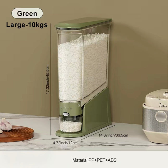 GrainGuard Rice GrainGuard Rice Dispenser | 22lb (10kg) BPA-Free Airtight Grain Storage Container