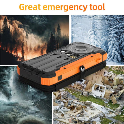 SolarMax Foldable Solar Power Bank | 20000mAh Fast Charge, Wireless & Built-In Cables