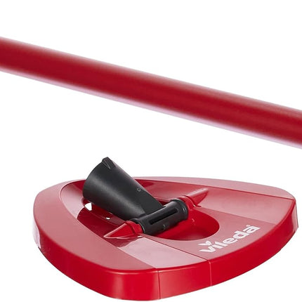 Vileda Turbo Replacement Handle & Triangle Mop Head — Black/Red
