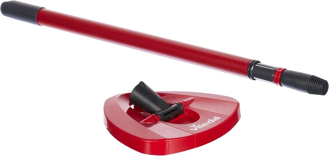 Vileda Turbo Replacement Handle & Triangle Mop Head — Black/Red