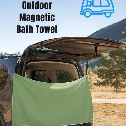 MagniDry Magnetic Beach Towel | Quick-Dry Microfiber & Coral Fleece Towel for Travel, Beach & Outdoor