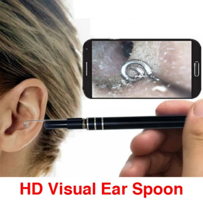 HD Visual Ear Cleaning Endoscope | 3-in-1 USB Earpick with 6 LED Lights & Ear Massage