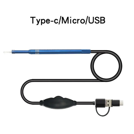 HD Visual Ear Cleaning Endoscope | 3-in-1 USB Earpick with 6 LED Lights & Ear Massage
