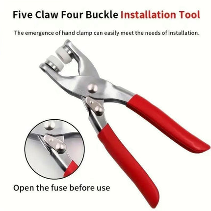 SewEase Snap Fastener Pliers Kit | Professional 100-Piece Button Installation Tool