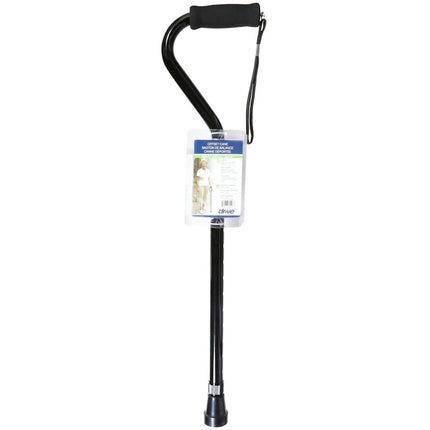 Drive Medical™ Offset Handle Walking Cane – Black with Foam Grip