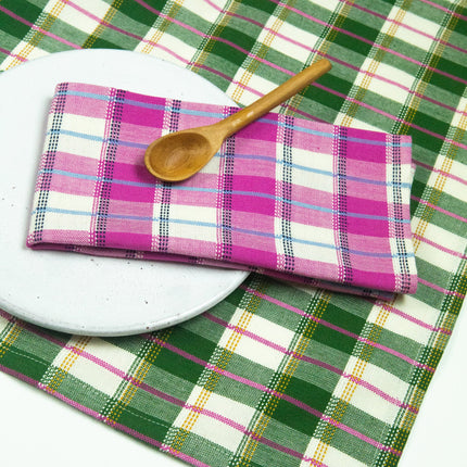 San Andres Gingham Pink & White Napkins