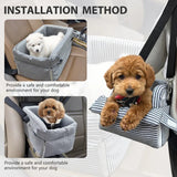 Center Console Dog Car Seat for Small Dogs – Comfort Travel Carrier Bed