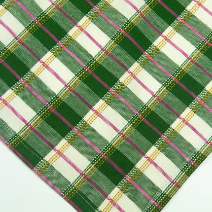 San Andres Gingham Forest & White Table Runner
