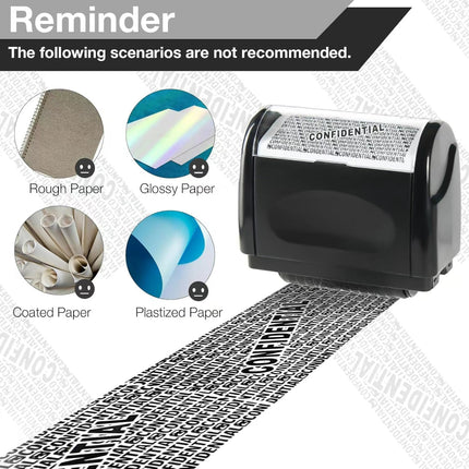 InfoGuard Privacy Roller Stamp | 2-Pack Identity Protection Stamp with 100m Roll