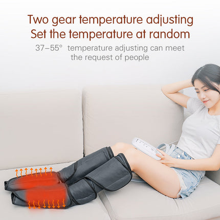 Leg & Foot Air Wave Massager | Electric Heated Calf Kneading Compression Device