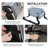 Center Console Dog Car Seat for Small Dogs – Comfort Travel Carrier Bed