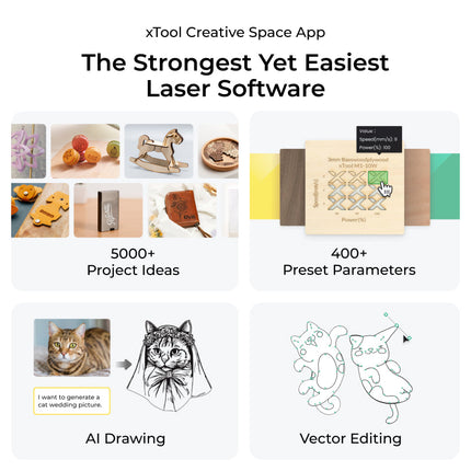 xTool S1 Enclosed Diode Laser Cutter | Professional Class 1 Safety Laser Engraver