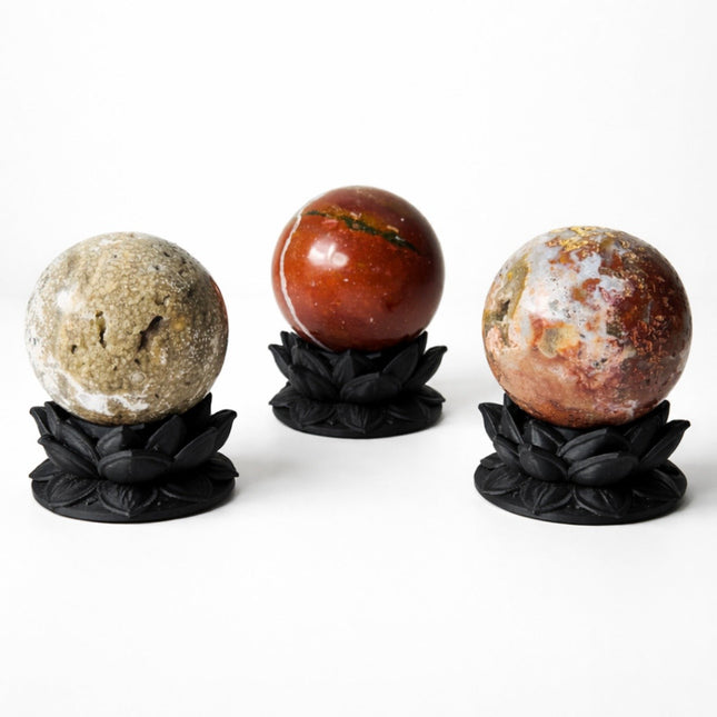 Crystal Sphere with Dark Lotus Stand | Original Kreateur Studio Design