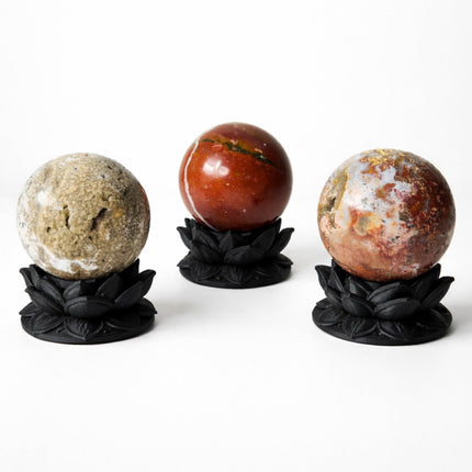 Dark Ethereal Lotus Crystal Ball Stand — Pack of 5 (Beta Edition)
