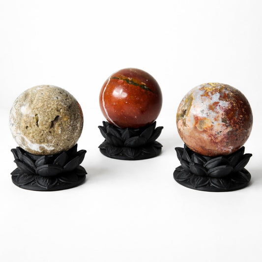 Crystal Sphere with Dark Lotus Stand | Original Kreateur Studio Design
