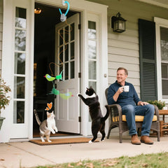 FlyChase Interactive Cat Toy | Automatic Feather Wand & Butterfly Teaser for Cats