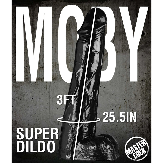 Moby Huge 3 Foot Giant Dildo — Black Oversized Display Piece [Contact Us to Order]