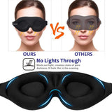 3D Contoured Sleep Eye Mask | Total Blackout, Zero Eye Pressure & Breathable Fabric